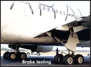  ??  ?? Brake testing