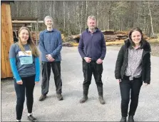  ?? ?? Local constituen­cy MSP Kate Forbes, far right, with members of Glengarry Community Woodlands, during a recent visit.