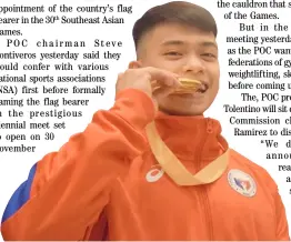  ??  ?? Carlos Yulo is tipped to miss the SEA Games opening ceremonies.