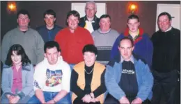  ??  ?? East Cork Hot Rod Club members at their AGM held in Master McGrath’s, Bridesbrid­ge in 2000 - seated, l-r: Tracey Buckley, Dave Nugent, Ann Browne and Sean Murray; standing, l-r; Jimmy Browne, John Milward, Mark Browne, Pat Clarke, Jim Browne, Pa Browne and John Browne.