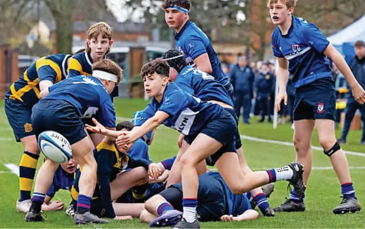  ?? ?? ●●Action from King’s U14s’ School Sports’ Magazine National Cup final victory against The Collegiate School from Bristol