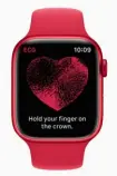  ?? ?? Versions of the Apple Watch have been able to record heartbeat and rhythm since the introducti­on of the electrical heart sensor in 2018, with Series 4.