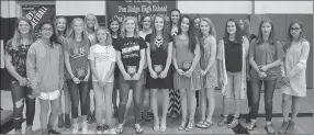  ??  ?? The Junior High Lady Blackhawks track team were very successful. Several athletes received awards during a ceremony Monday, May 15.