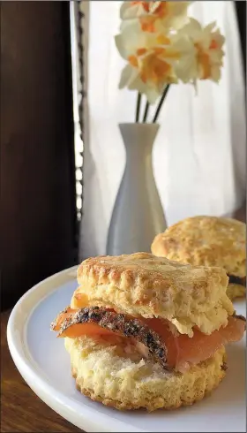  ?? Arkansas Democrat-Gazette/KELLY BRANT ?? Irish Scones With Smoked Salmon