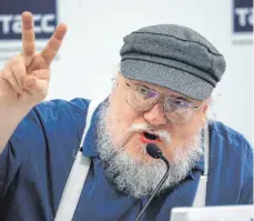  ?? FOTO: ALEXANDER DEMIANCHUK/IMAGO IMAGES ?? Arbeitet seit drei Jahren am sechsten Band seiner Reihe und kündigte unlängst ein Theaterstü­ck an: George R.R. Martin, der Autor von „Das Lied von Eis und Feuer“.