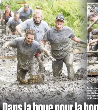  ??  ?? Petits et grands ont lâché leur fou, hier, lors de la course à obstacles l’ultime Conquête, qui était organisée pour une quatrième année consécutiv­e dans les boisés du Collège de Champigny.