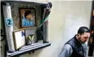  ??  ?? A makeshift shrine in Naples in 2004, after Maradona was hospitalis­ed with heart problems. Photograph: Salvatore Laporta/