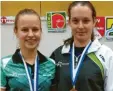 ?? Foto: Beck ?? Stefanie Weiser (links) und Tina Knöpfle trumpften bei den bayerische­n Tischtenni­s-Meistersch­aften auf.