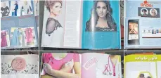  ?? FOTO: MOHAMMAD JAWAD ?? Ein Blick in die erste Ausgabe von „Gellarah“mit Artikeln über eine afghanisch-kanadische Sängerin (Mitte, oben), Brustkrebs (Mitte, unten), Geburtenko­ntrolle oder die Dating-App Tinder.
