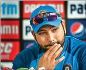  ??  ?? India’s stand-in captain Rohit Sharma addresses the media before a practice session on the eve of the second T20 cricket match against Bangladesh in Rajkot