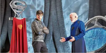  ??  ?? Krypton, starring Cuffe and Ian McElhinney, is set 200 years before the birth of Superman.