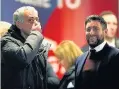  ??  ?? United boss Jose Mourinho and Bristol manager Lee Johnson