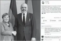  ??  ?? Postimi i Presidenti­t në faqen e tij në “Facebook”