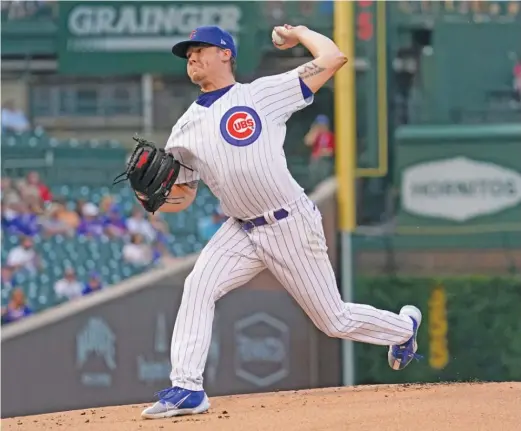  ?? GETTY IMAGES ?? Wade Miley has been impressed with Justin Steele (above) since joining the Cubs. “He has all the nasty stuff, and now he’s learning how to use it,” Miley said.