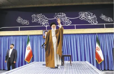  ?? Office of the Iranian Supreme Leader ?? Ayatollah Ali Khamenei, Iran’s supreme leader, says the United States is closely watching Friday’s election.