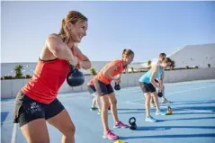  ??  ?? The resort boasts both an indoor and outdoor weights area, so you can enjoy the sun while you work out