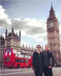  ?? For the Calgary Herald ?? Meghan Jessiman, right, and guide Denise Sofia, take in Big Ben.