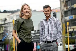  ?? CAMERON BURNELL/FAIRFAX NZ ?? Co-Founders of Filtr a new online service which matches graduates and employers, Lucas Gammie and Steph Benseman.