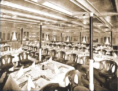 ??  ?? Interior de unos de los espacios del vapor alemán Prinz August Wilhelm.