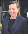  ??  ?? Nadezda Bek grins as she leaves court yesterday.