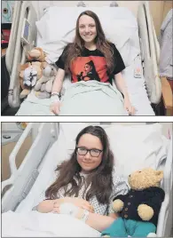  ?? PICTURES: PETER BYRNE/PA WIRE. ?? RECOVERING: Top, Millie Robson, 15, told the Queen of her ordeal at Royal Manchester Children’s Hospital; above, Amy Barlow, 12, was helped by a souvenir seller using T-shirts as bandages.