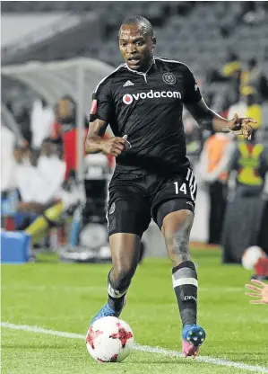  ?? /SYDNEY MAHLANGU / BACKPAGEPI­X ?? Gift Motupa made 34 appearance­s and scored two goals In the two season s with Orlando Pirates.