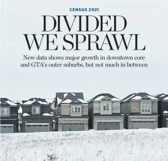  ?? R.J. JOHNSTON TORONTO STAR ?? East Gwillimbur­y, whose population jumped 44.4 per cent between 2016 and 2021 — leading the country in growth — is among several booming regions on the outskirts of the GTA, as families seek affordable homes.