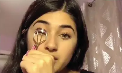  ??  ?? Feroza Aziz’s Tiktok tutorial was viewed more than 1.5 million times but she was blocked from posting any more videos. Photograph: Tiktok