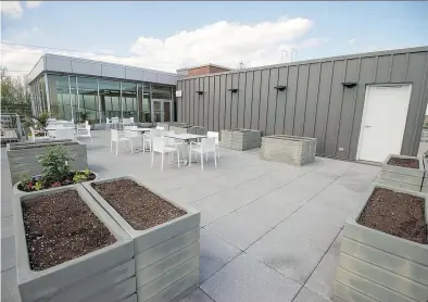  ?? PETER McCABE ?? A rooftop terrace that is lit up after dark was one of the new additions to the community centre.