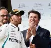  ?? (Photo Boris Horvat/AFP) ?? Le  juin , Christian Estrosi exulte au terme de la première édition sur le circuit Paul-Ricard new look, remportée par le Britanniqu­e Lewis Hamilton.