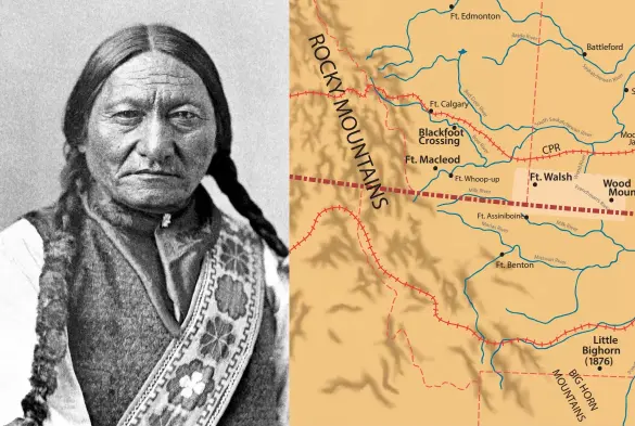  ??  ?? Sitting Bull in 1885, as photograph­ed by William Notman of Montreal.