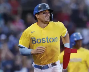  ?? Ap FILE ?? ‘KEEP ROLLING’: While Kiké Hernandez complained about the schedule after the All-Star break in July, he has nothing to complain about now with an easy slate down the stretch for the Red Sox.