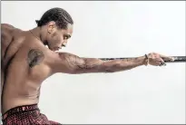  ??  ?? Anthony Spaulding, from the San Francisco Ballet, lets his tattoos do the talking.