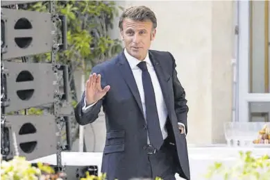  ?? MICHEL EULER / EFE ?? Giro diplomátic­o El presidente de la República francesa, Emmanuel Macron, en 2023. -