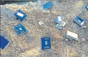  ?? HT PHOTO ?? Passports found abandoned in a field at Chakerian village in Sirsa district of Haryana.