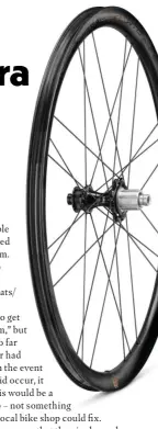  ??  ?? Low weight carbon, undrilled rim