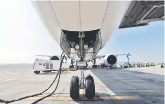  ?? Picture: Bloomberg ?? NEW TECHNOLOGY. Sustainabl­e aviation fuel is blended with traditiona­l fuel but uses sustainabl­e feedstock to lower the overall carbon emissions.