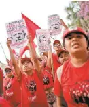  ?? UESLEI MARCELINO/REUTERS ?? Seguidores de Lula en Brasilia.