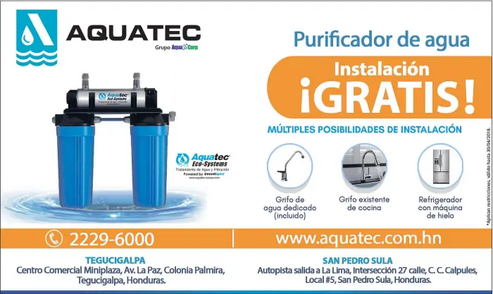 Filtro purificador de agua Aquatec Ecosystems
