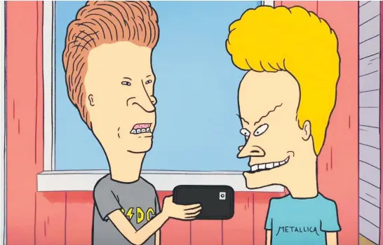  ?? Photo / Supplied ?? Beavis and Butt-Head: a crudely drawn cartoon about two idiots chuckling over music videos.