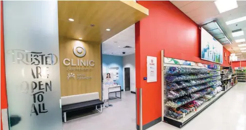  ?? TRAVIS ANDERSON ?? Millennial­s are big users of retail clinics, such as this one Kaiser Permanente operates in a Target store in San Diego. Kaiser has four clinics in San Diego-area Target stores.