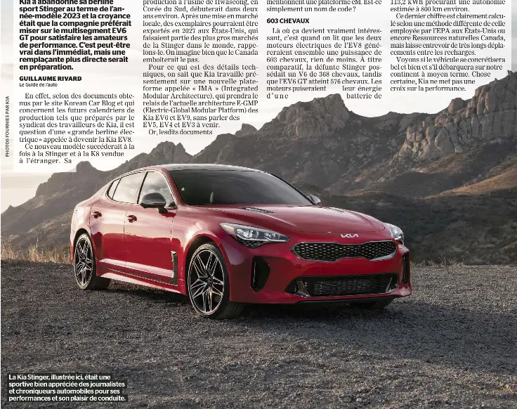 La Kia Stinger remplacée par une EV8 d’ici trois ans ? - PressReader