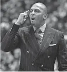  ?? DAVID BUTLER II/USA TODAY SPORTS ?? Memphis head coach Penny Hardaway watches a game vs. Connecticu­t on Feb. 16.