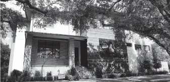  ?? Karen Warren / Staff file photo ?? Cory and Carley Giovanella’s Meyerland home flooded in Memorial Day 2015 and Tax Day 2016 flooding, so they decided to demolish the home and build a new one elevated 5 feet.