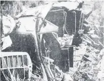  ??  ?? Fifteen passengers were killed in 1963 when a bus on the Brynderwyn Hills crashed through a fence and into the Piroa Stream.