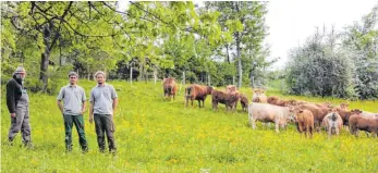  ?? ARCHIV-FOTO: REGINA BRAUNGART ?? Roland Reichmann und seine beiden Neffen Florian und Hannes Reichmann sind erleichter­t, dass die jahrelange­n Konflikte jetzt vorbei sind.