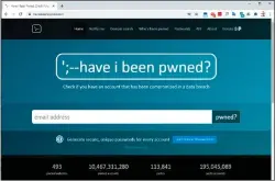  ??  ?? Auf der Website Have I been pwned (Wurde ich gehackt) sehen Sie, wie viele gestohlene Log-indaten bereits im Internet kursieren. Sie können dort auch Ihre eigene Mailadress­e überprüfen.