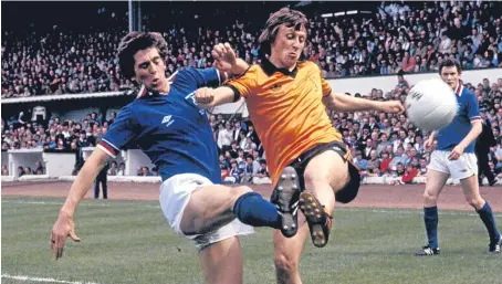  ??  ?? Dundee United’s Paul Sturrock took a lot of punishment from defenders but went back for more.