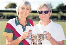  ??  ?? Ladies drawn pairs winners at Canterbury Bowls Club, Yvonne Gambrill and Kay Lloyd