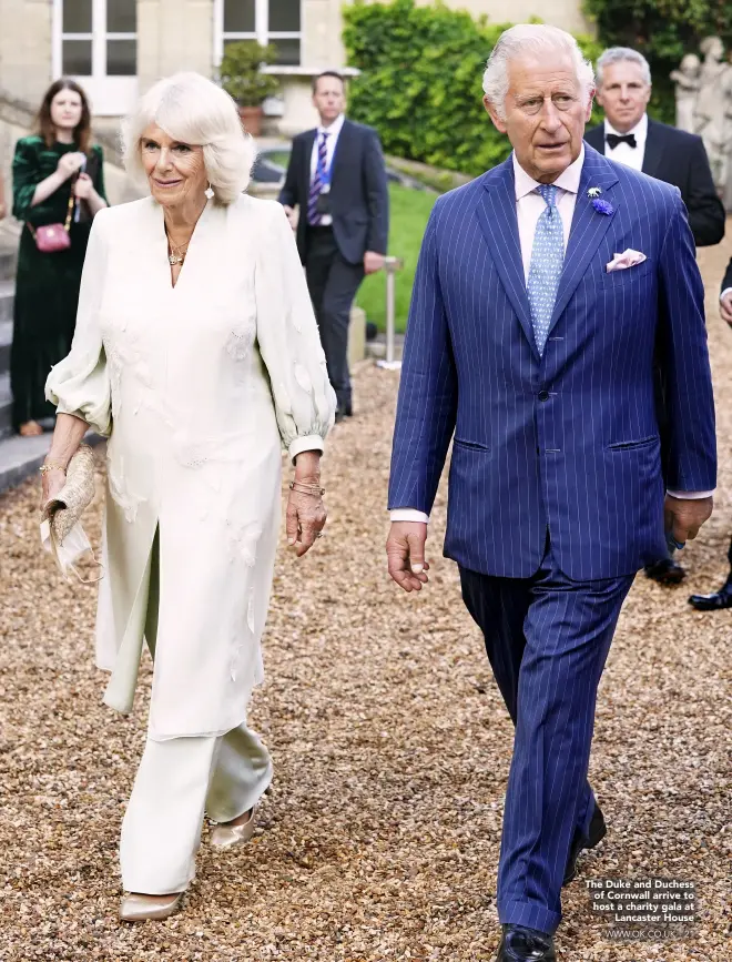  ??  ?? The Duke and Duchess of Cornwall arrive to host a charity gala at Lancaster House